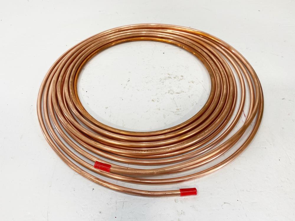 Lot of (3) Reading 1/4" x 50' Soft Copper Refrigeration Tubing